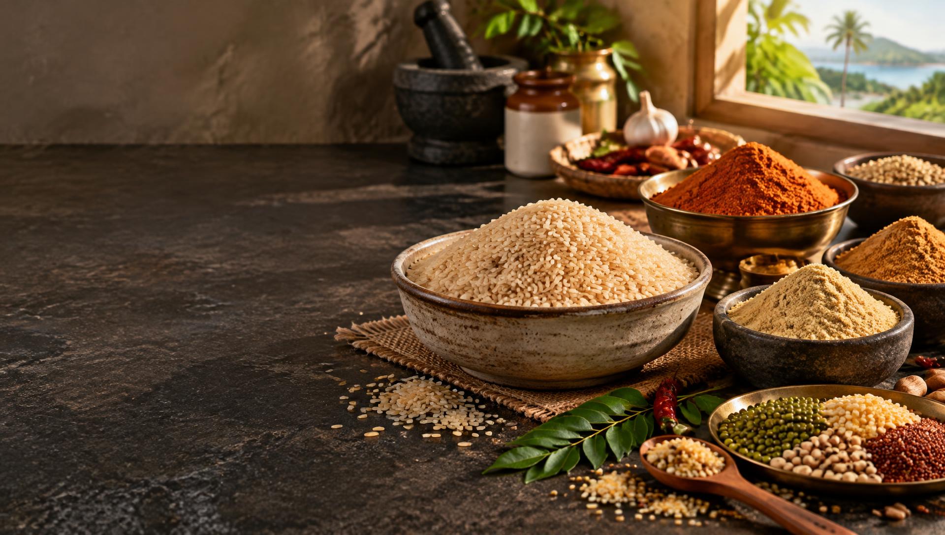 Rice, grains and homemade spice powders from Rupas Home Foods